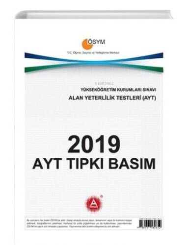 A Yayınları Ayt 2019 Çıkmış Sorular -2021 - 1