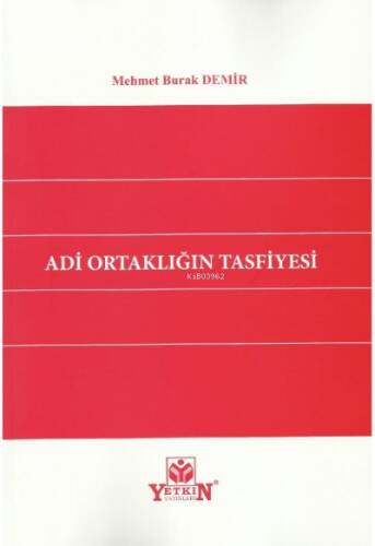 Adi Ortaklığın Tasfiyesi - 1