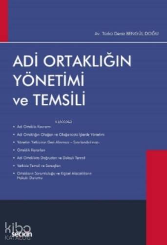 Adi Ortaklığın Yönetimi ve Temsili - 1