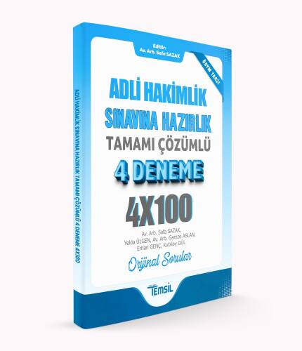 Adli Hakimlik Sınavına Hazırlık Tamamı Çözümlü 4 Deneme - 1