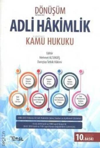 Adli Hâkimlik Kamu Hukuku; Çıkmış Sorular 2018 - 1