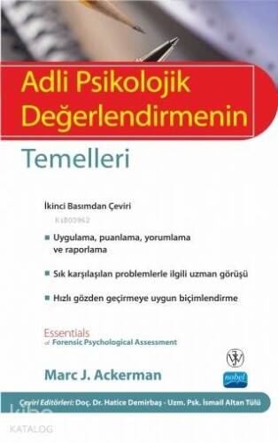 Adli Psikolojik Değerlendirmenin Temelleri - Essentials Of Forensic Psychological Assessment - 1