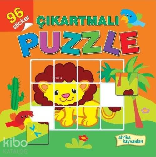 Afrika Hayvanları - Çıkartmalı Puzzle - 1