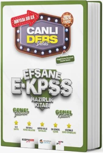 Akademi Denizi 2024 EKPSS Genel Kültür Genel Yetenek Canlı Ders Efsane Hazırlık Kitabı - 1