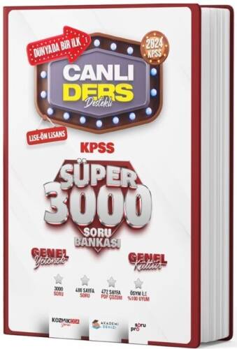 Akademi Denizi KPSS Lise Ön Lisans Canlı Ders Süper 3000 Soru Bankası - 1