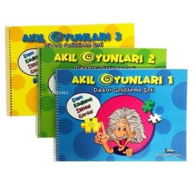 Akıl Oyunları Dikkat Geliştirme Seti - 3 Kitap Takım - 1