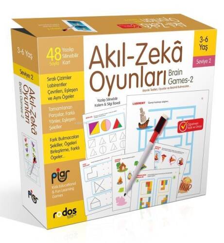 Akıl-Zeka Oyunları - Seviye 2 - 3-6 Yaş - 1