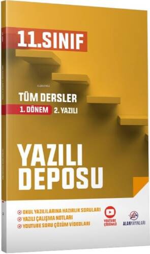 Alan Yayınları 11. Sınıf Tüm Dersler Yazılı Deposu 1. Dönem 2. Yazılı - 1