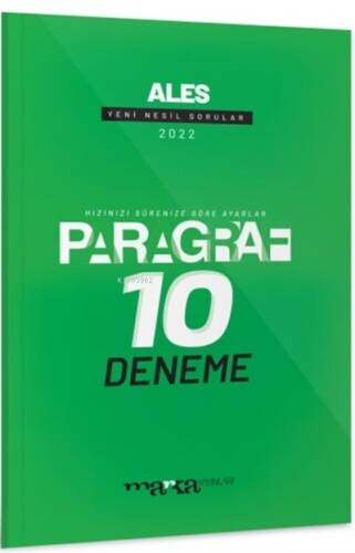 ALES Paragraf Yeni Nesil 10 Deneme Marka Yayınları - 1