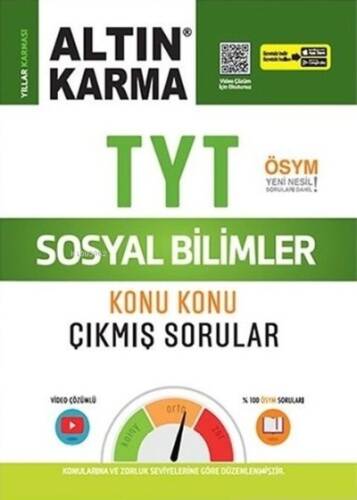 Altın Karma TYT Sosyal Bilimler Konu Konu Çıkmış Sorular - 1