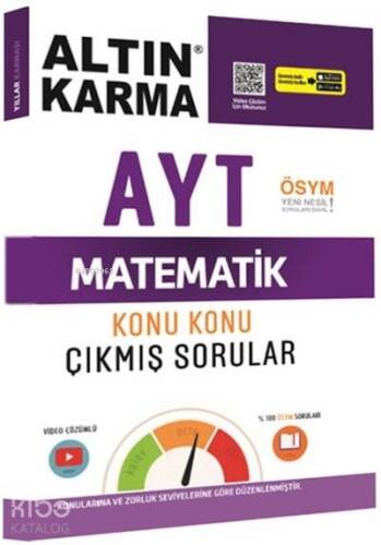 Altın Karma Yayınları AYT Matematik Konu Konu Çıkmış Sorular (Kolay-Orta-Zor) Altın Karma Yayınları - 1