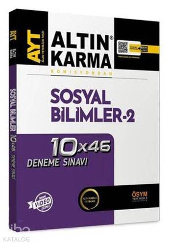 Altın Karma Yayınları AYT Sosyal Bilimler 2 10x46 Deneme Sınavı Altın Karma - 1