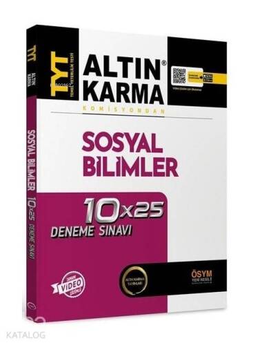 Altın Karma Yayınları TYT Sosyal Bilimler Tamamı Video Çözümlü 10x25 Deneme Sınavı Altın Karma - 1