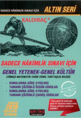 Altın Seri Sadece Hakimlik Sınavı için Genel Yetenek - Genel Kültür - 1