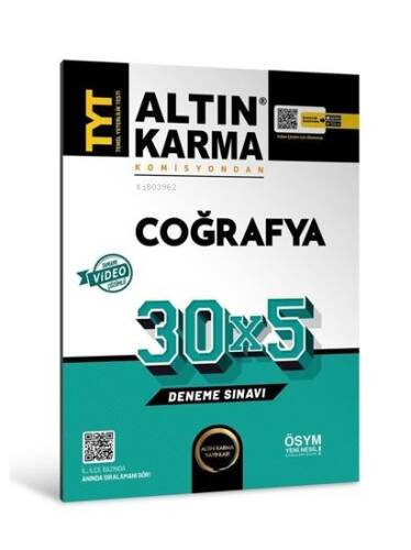 AltınKarma TYT Coğrafya 30x5 Deneme - 1