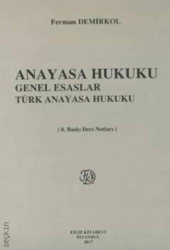 Anayasa Hukuku I - II Ders Notları - 1