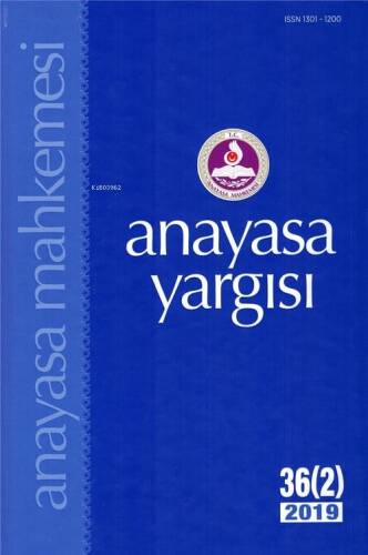 Anayasa Yargısı Dergisi 36 (2) 2019 - 1