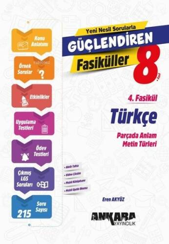 Ankara Yayıncılık 8. Sınıf Türkçe Güçlendiren 4. Fasikül - 1