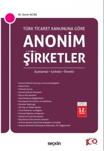 Anonim Şirketler (Açıklamalı - İçtihatlı - Örnekli) - 1