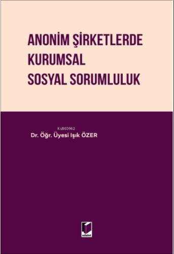 Anonim Şirketlerde Kurumsal Sosyal Sorumluluk - 1