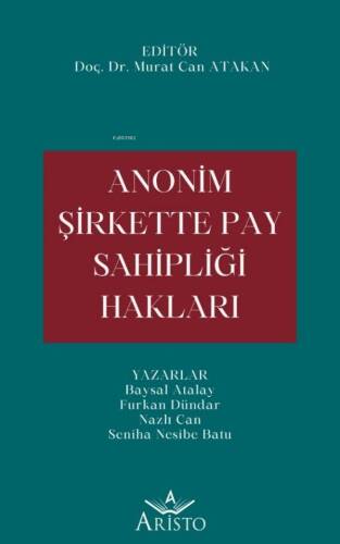 Anonim Şirkette Pay Sahipliği Hakları - 1