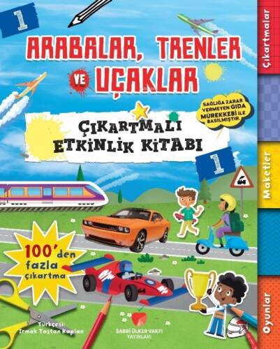 Arabalar, Trenler ve Uçaklar - Çıkartmalı Etkinlik Kitabı 1 - 1