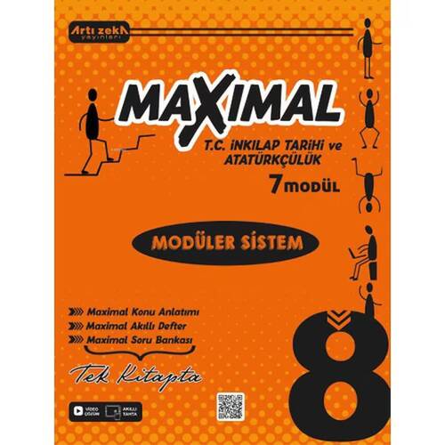 Artı Zeka Yayınları 8. Sınıf Maximal TC. İnkılap Tarihi ve Atatürkcülük Modüler Set (7 Modül) - 1