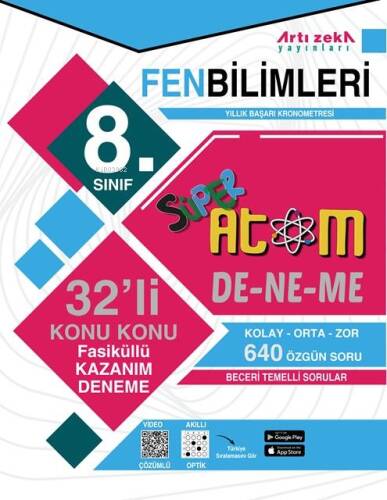 Artızeka 8.Sınıf Fen Bilimleri 32li Haftalık Kazanım Denemeleri (Büyük Boy) - 1