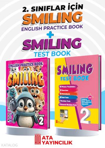 Ata Yayıncılık 2. Sınıf Smiling English Practice Book + Smiling Test Book Set - 1