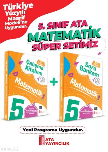 Ata Yayıncılık 5. Sınıf Matematik Süper Set Soru Bankam + Çalışma Kitabım - 1