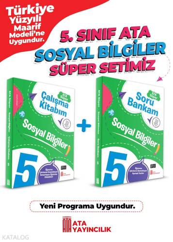 Ata Yayıncılık 5. Sınıf Sosyal Bilgiler Süper Set Soru Bankam + Çalışma Kitabım - 1