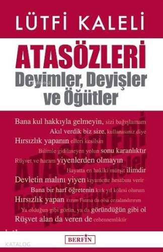 Atasözleri Deyimler Deyişler ve Öğütler - 1