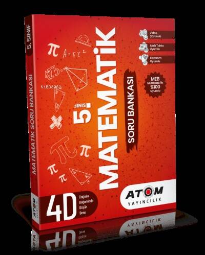 Atom Yayınları 5.Sınıf Matematik 4D Soru Bankası - 1