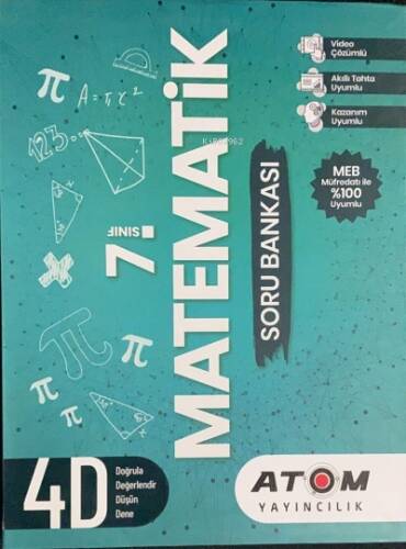 Atom Yayınları 7.Sınıf Matematik 4D Soru Bankası - 1