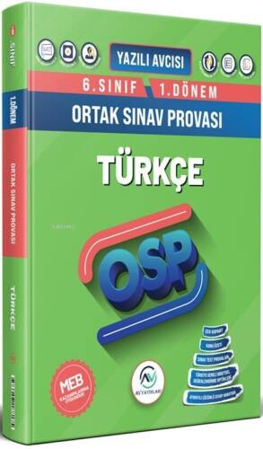 Av Akıllı Versiyon Yayınları 6. Sınıf Türkçe 1. Dönem OSP Orta Sınav Provası - 1