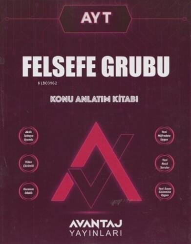 Avantaj Yayınları AYT Felsefe Grubu Konu Anlatım Fasikülleri - 1