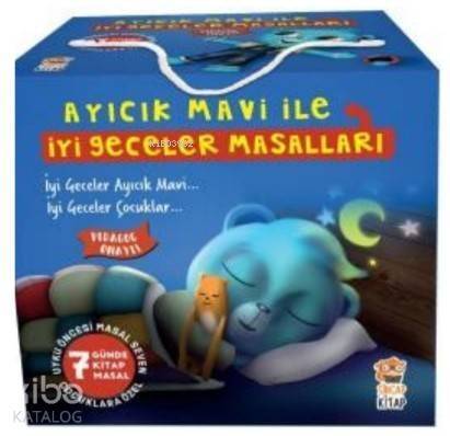 Ayıcık Mavi ile İyi Geceler Masalları Seti (7 Kitap) - 1