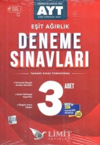 AYT 1.Dönem Eşit Ağırlık 3'lü Deneme - 1