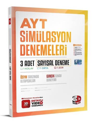 AYT 3D Sayısal 3'lü Simülasyon Deneme - 1