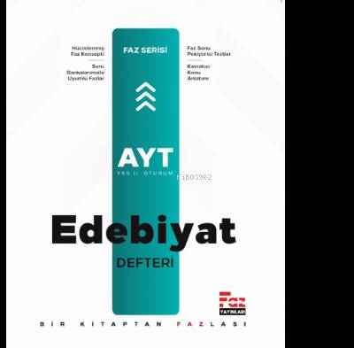 AYT Edebiyat Defteri Faz Yayınları - 1