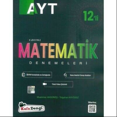 AYT Matematik Branş Denemesi(12'li) (Tümü Video Çözümlü) - 1