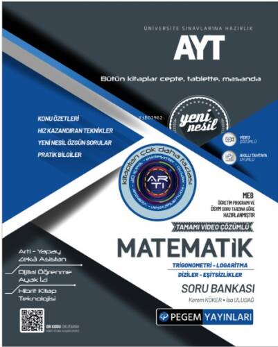 AYT Matematik Trigonometri-Logaritma-Diziler-Eşitsizlikler Soru Bankası - 1