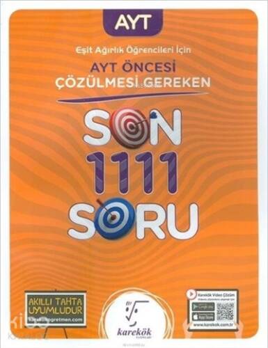 AYT Öncesi Çözülmesi Gereken Son 1111 Soru(Eşit Ağırlık) - 1