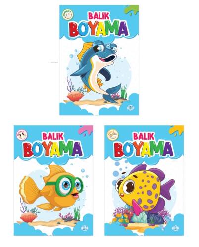 Balık Boyama Seti (3 Kitap Takım) - 1