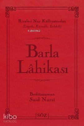 Barla Lahikası (Çanta Boy); Risale-i Nur Külliyatından Terimli, Lügatli, Kaynaklı, İndeksli - 1