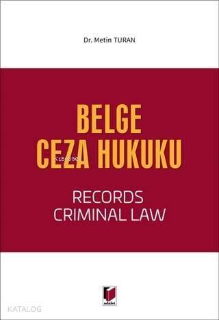 Belge Ceza Hukuku - 1