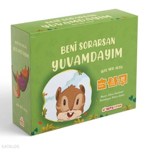 Beni Sorarsan Yuvamdayım-İşte Yer Altı! ;Kitap ve Yapboz Seti - 1