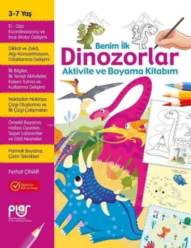 Benim İlk Dinozorlar Aktivite ve Boyama Kitabım - 1