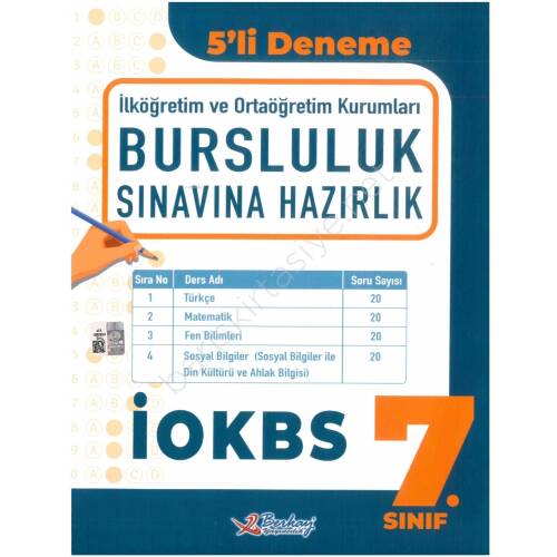 Berkay Yayıncılık 7. Sınıf Bursluluk Sınavlarına Hazırlık 5 Fasikül Deneme - 1