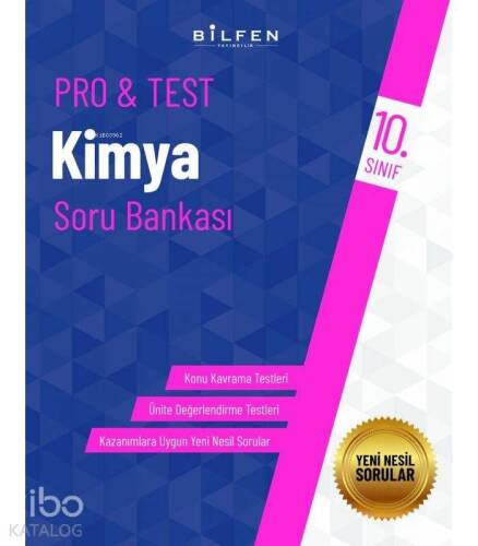 Bilfen Yayıncılık 10. Sınıf Pro&Test Kimya Soru Bankası - 1